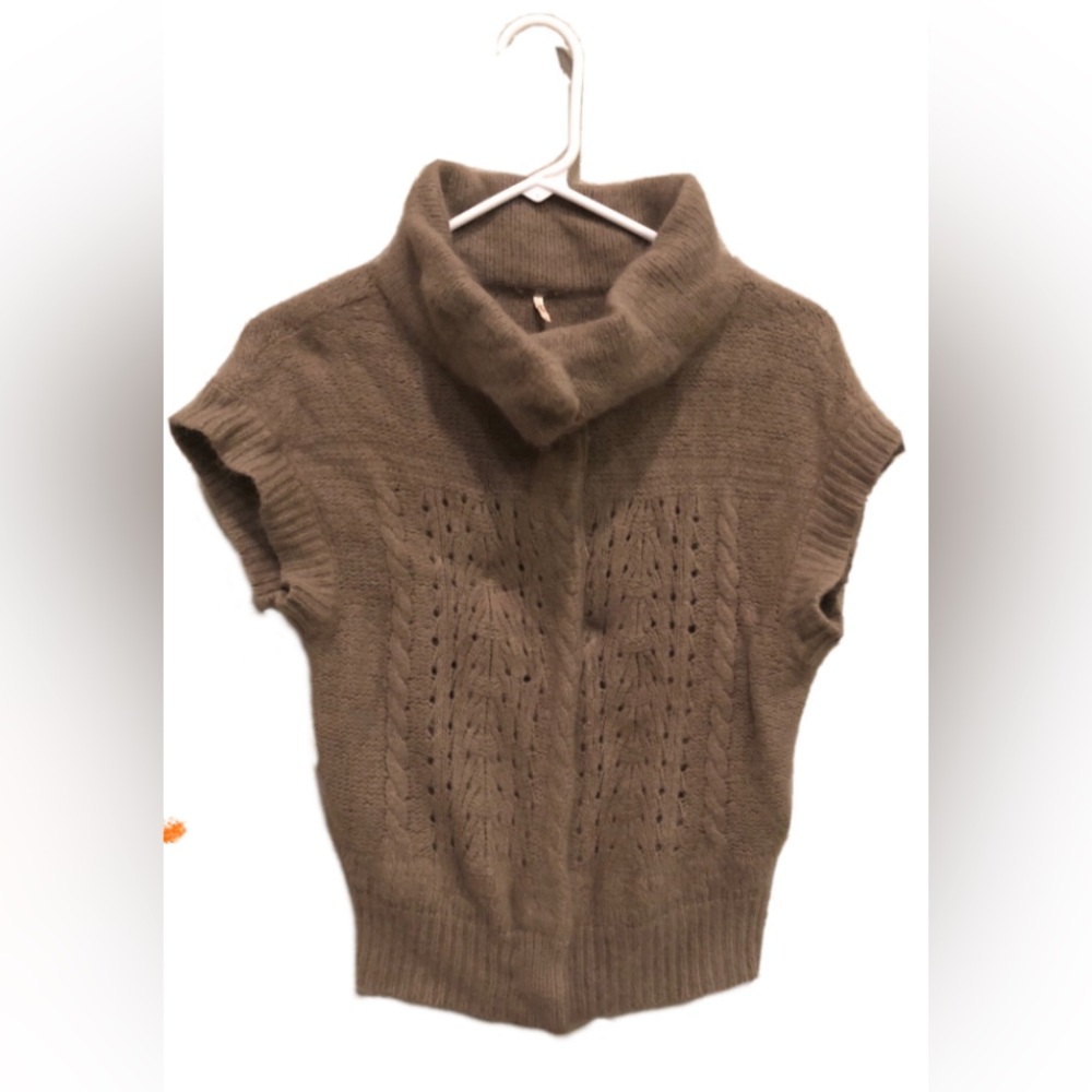 FREE PEOPLE Sweater Vest Fair Isle Snap Lambswool Mohair Small. Firm on price.